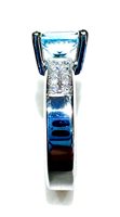 Anillo Sommer Mujer Anello Acquamarina in Oro blanco Acquamarina 1.65 Ct ACQ CT 1.65 DIA CT 0.20 DNG - ACQ CT 1.65 DIA CT 0.20 DNG